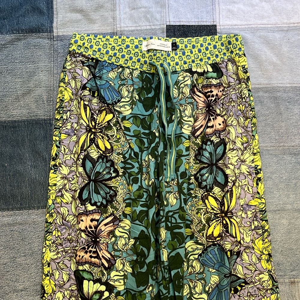 Anthropologie butterfly pajama pants